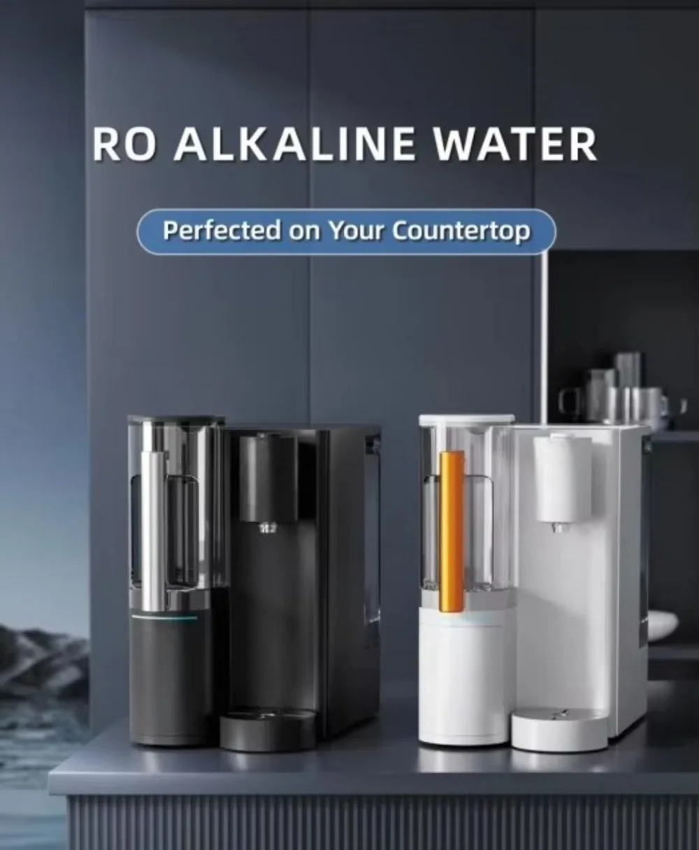 New Arrival Smart Filter Life Display 3.5:1 Pure Drain Ratio Countertop Reverse Osmosis Drinking Water Machine
