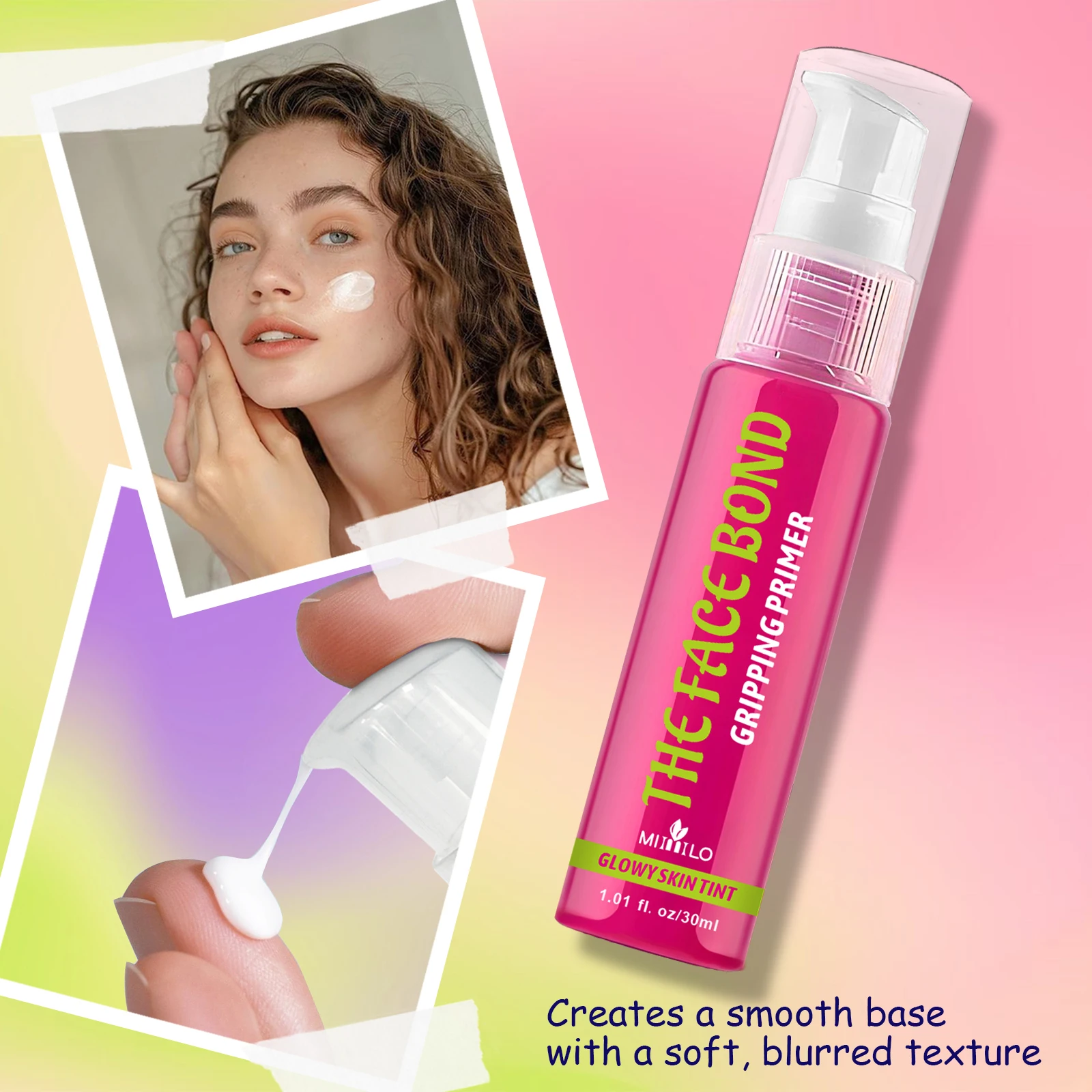 Primer minimizador de poros, spray de configuração de maquiagem de longa duração, controle de óleo, base facial, kit de maquiagem Duo Stay All Day