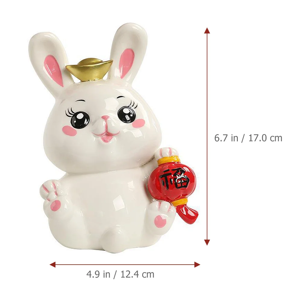 السيراميك الأرنب أصبع البنك رائعتين الاطفال المال جرة غرفة نوم سطح المكتب توفير وعاء الزخرفية عملة البنك الأرنب ديكور جرة المال