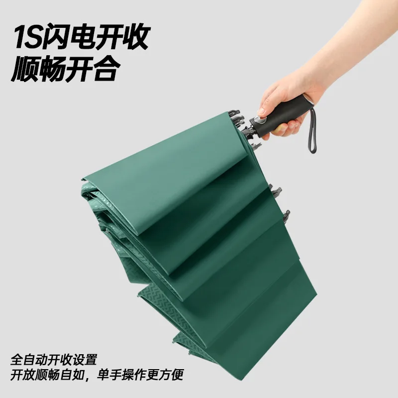 

Reverse Automatic Umbrella, Windproof Sun and Rain,Pattern 3 Fold Business Double Enlarged and Thickened Umbrellas for Men Woman