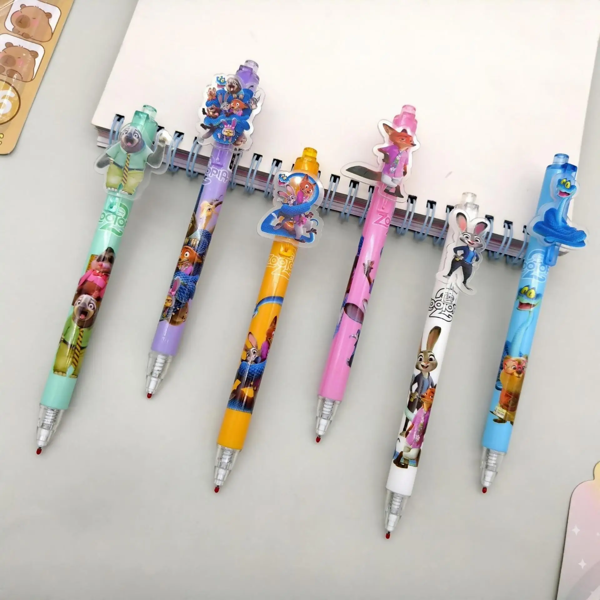 Zootopia c0.5mm canetas de gel kawaii papelaria dos desenhos animados anime periféricos derivados assinatura caneta escola material de escritório presentes de festa