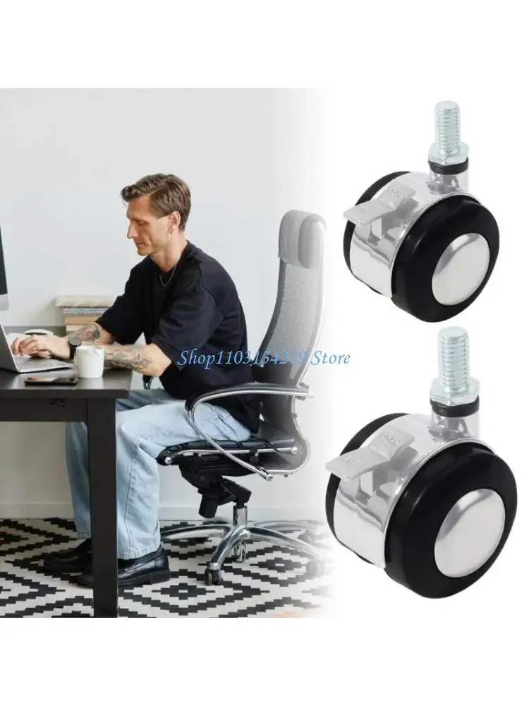 N5KC Low Profile Rubber Caster Set For Smooth Movement Floor In Any Space