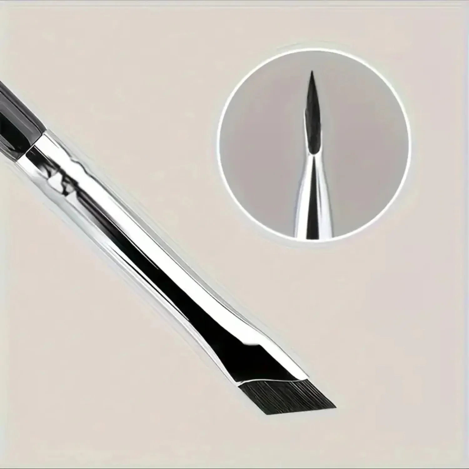 2pcs Eye Shadow Brush Ultra Thin Sickle Diagonal Makeup Brush Horizontal Silkworm Brush Eyebrow Brush