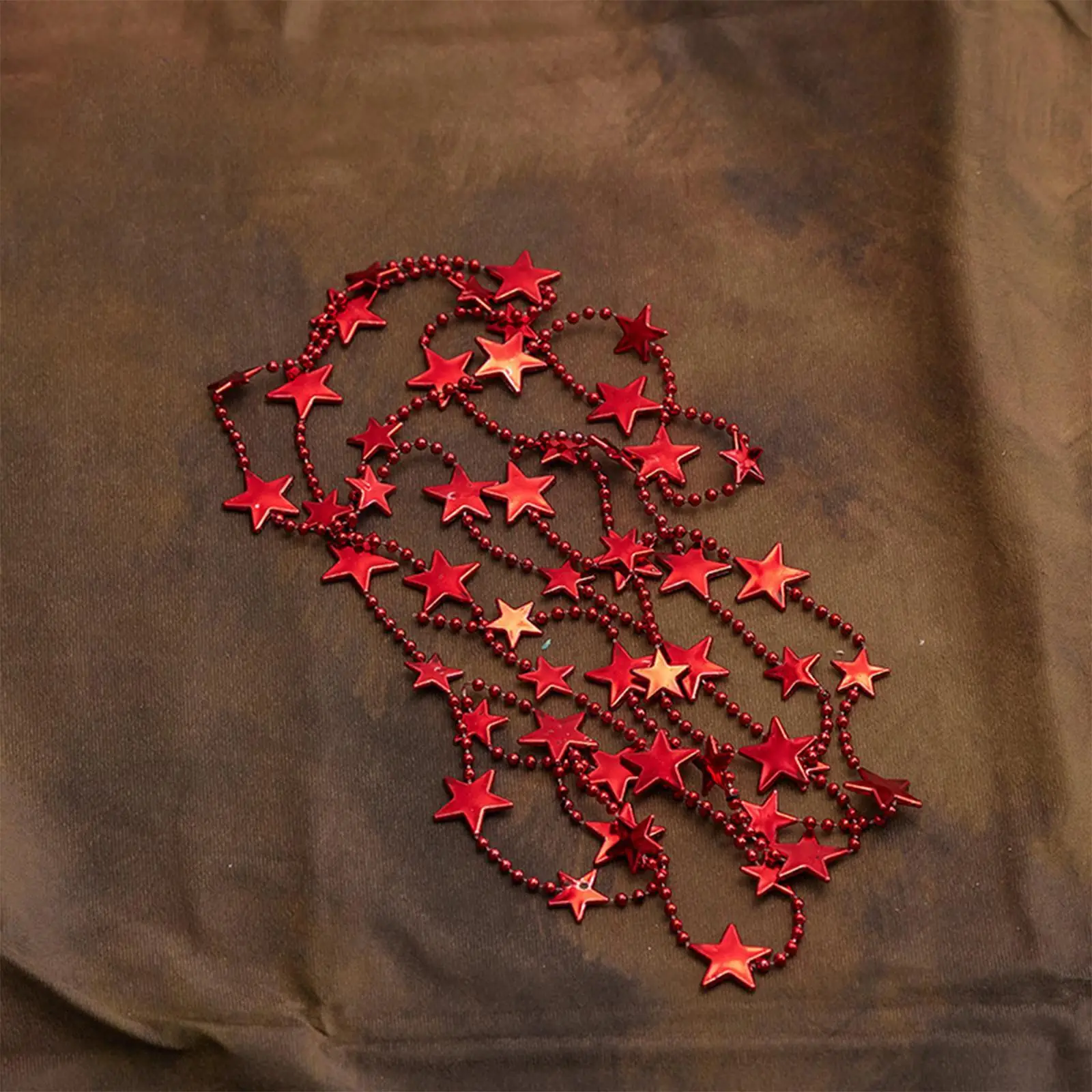 Christmas Tree Beads Garland Five Pointed Star Ornament PVC Foam Hanging DIY Craft for Xmas Decor Home Decoration