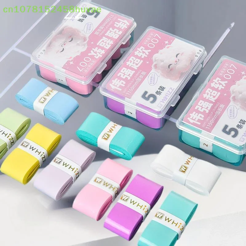 5 قطعة/المجموعة بو تنس الريشة شريط لحام عدم الانزلاق امتصاص الصدمات مضرب بدمنتون القبضات التفاف التنس التفاف