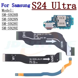 SIM Card Reader Board Dock Connector USB Charging Port Board For Samsung S24 Ultra S928 Motherboard LCD Signal Main Flex Cable