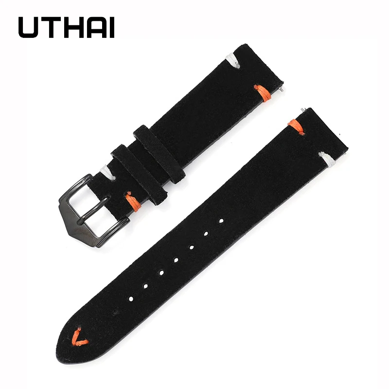 Leather Strap Suede Suede Strap 20mm 22mm Watchband Quick Release Watch Accessories For Huawei Watch Samsung Watch UTHAI Z72