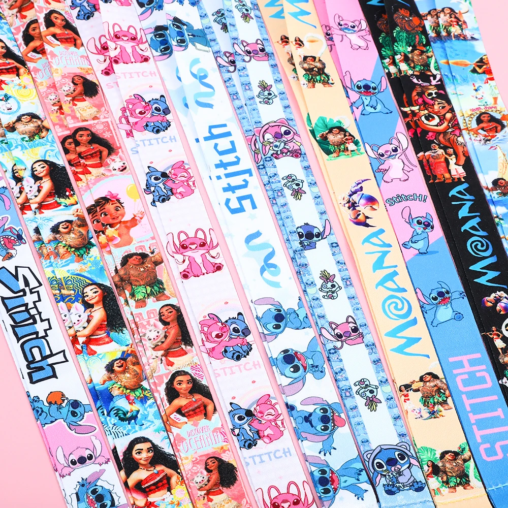 10 個ディズニー漫画ステッチモアナかわいいストラップカードセットストラップバスカードセット漫画かわいいアニメ漫画絵カードセットストラップ