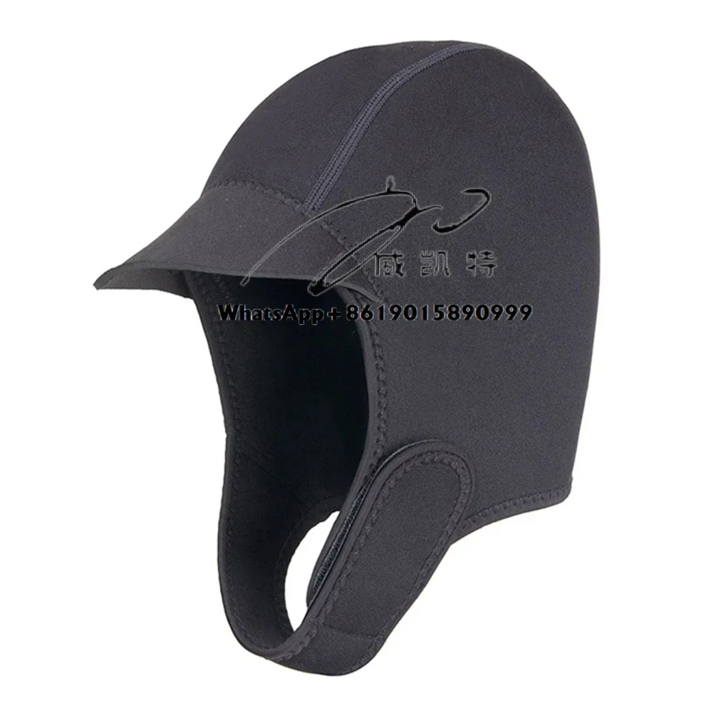 Quick Dry Neoprene Snorkeling Hat Wear-Resistant Diving Hood with Sun Protection & Ear Protector Water Aerobic Swim Dive Gear