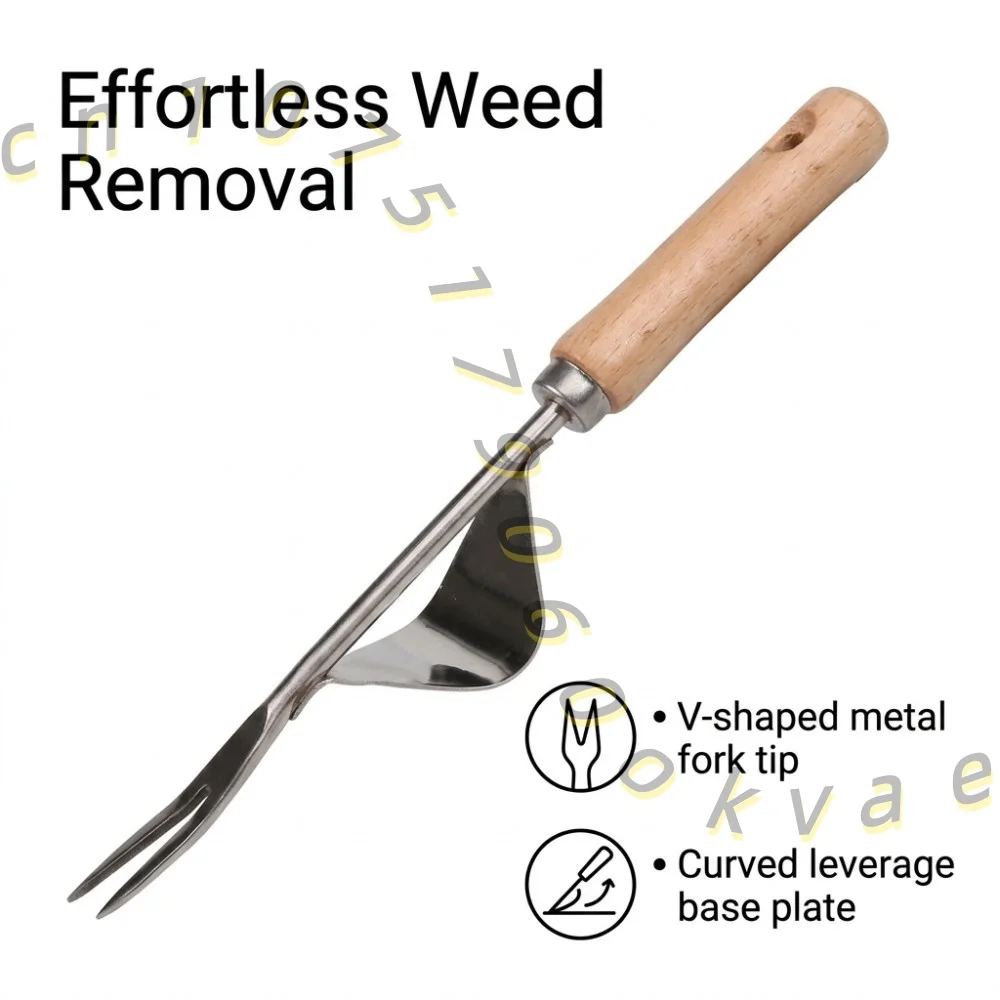 Garden Weeder Tool Manual Grass Digger Leverage Design Yard Lawn Weeding Fork Hook