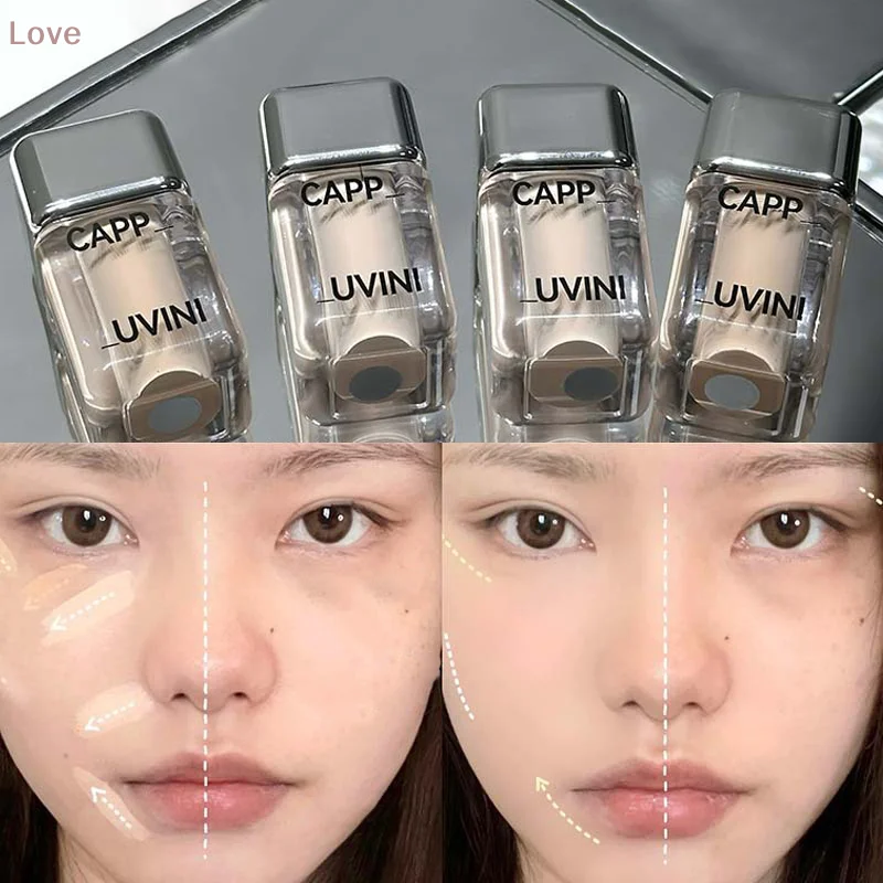 Correttore Liquido Cappuvini a Copertura Totale, Bianco Brillante, Controllo Oleosità, Riduzione Pori, Crema Fondotinta per Occhiaie, Cosmetico per il Viso