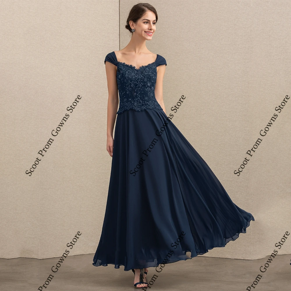 Vestidos para madre De novia azul marino, vestidos De fiesta De boda De manga larga para mujer, novedad De verano 2021, bata De playa De gasa