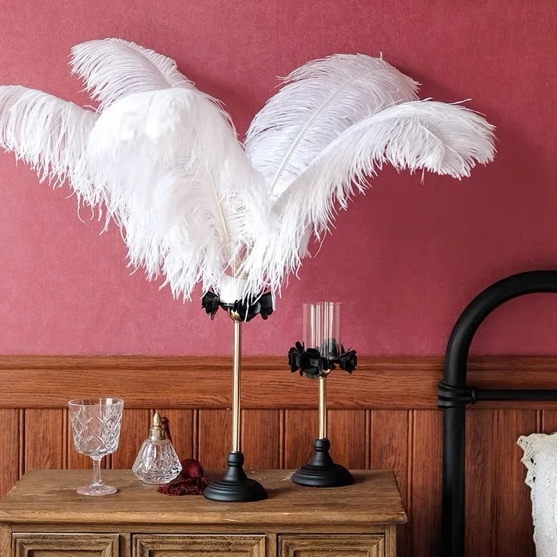 60-75cm Natural White Ostrich Feathers for Crafts 10/50/100/200PCS Party Wedding DIY Table Centerpieces Vase Home Decoration