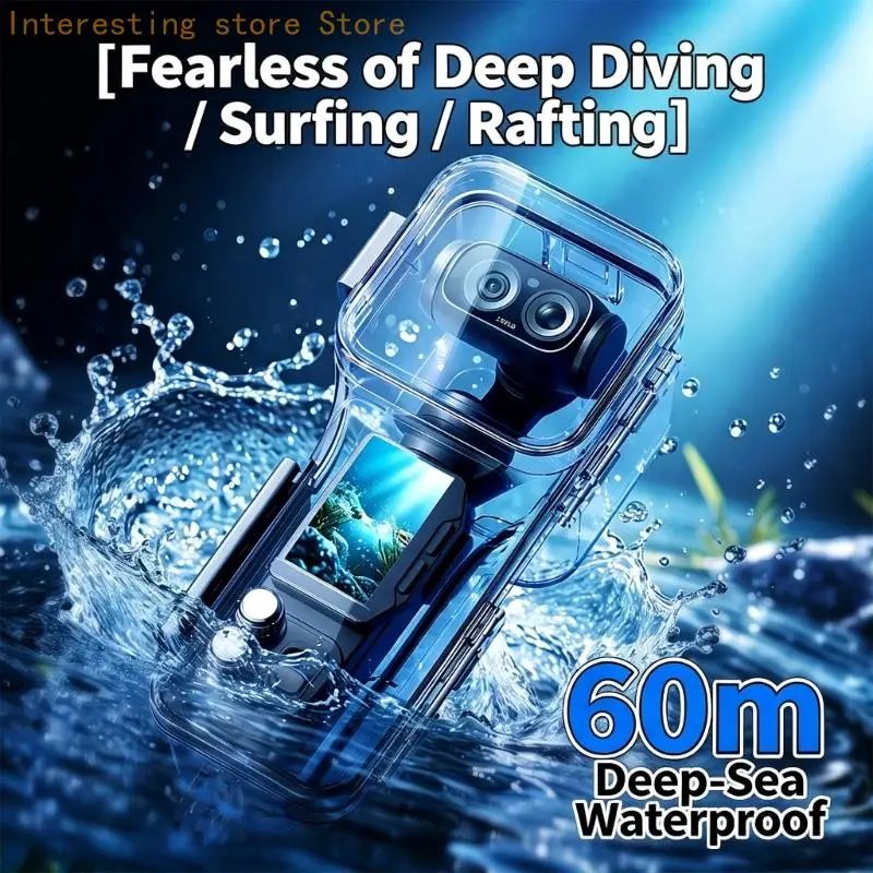 Schutzkamera, wasserdichtes Tauchgehäuse für LunaUltra-Kamera, transparentes Hartgehäuse mit sichtbarem Anzeigebereich und 55 KC – Detail 3