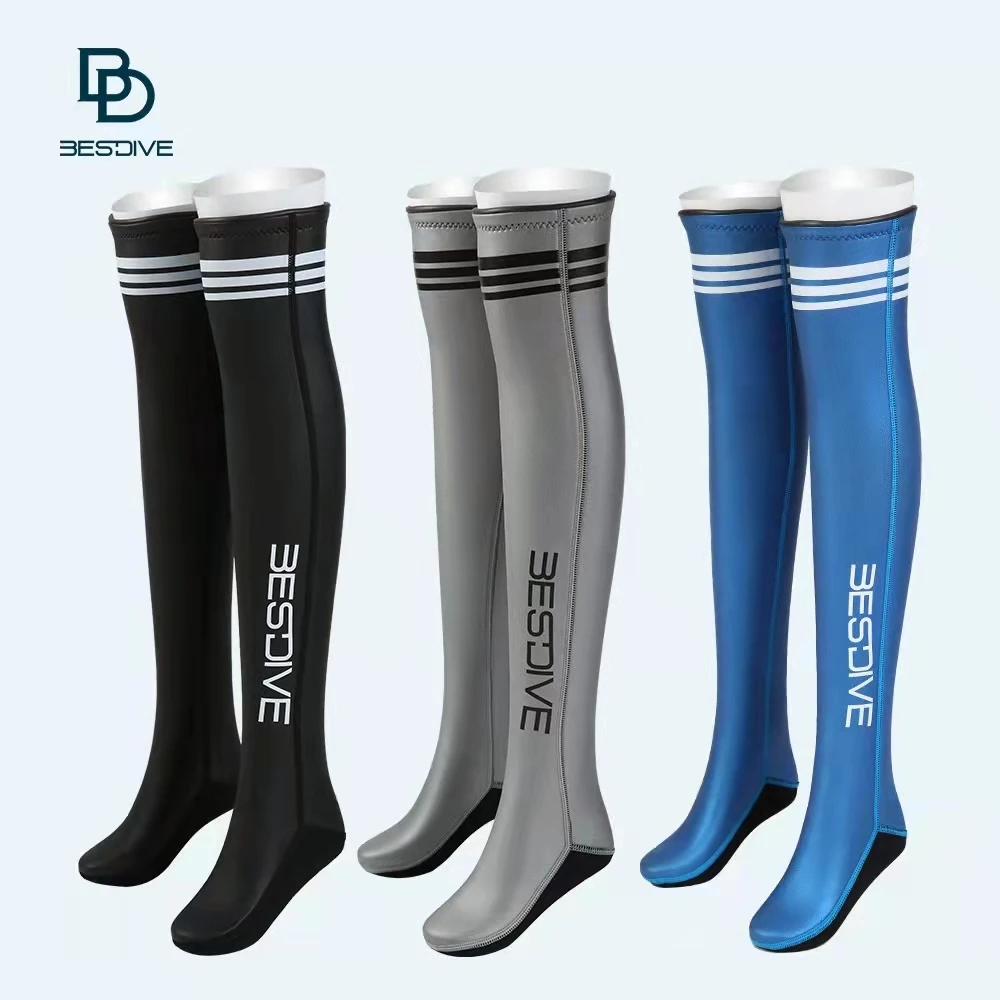 BESTDIVE Diving Stockings 2mm Freediving Long Socks Smooth Skin Keep Warm Underwater Matching Bikini Wetsuit Scuba Dive Snorkel