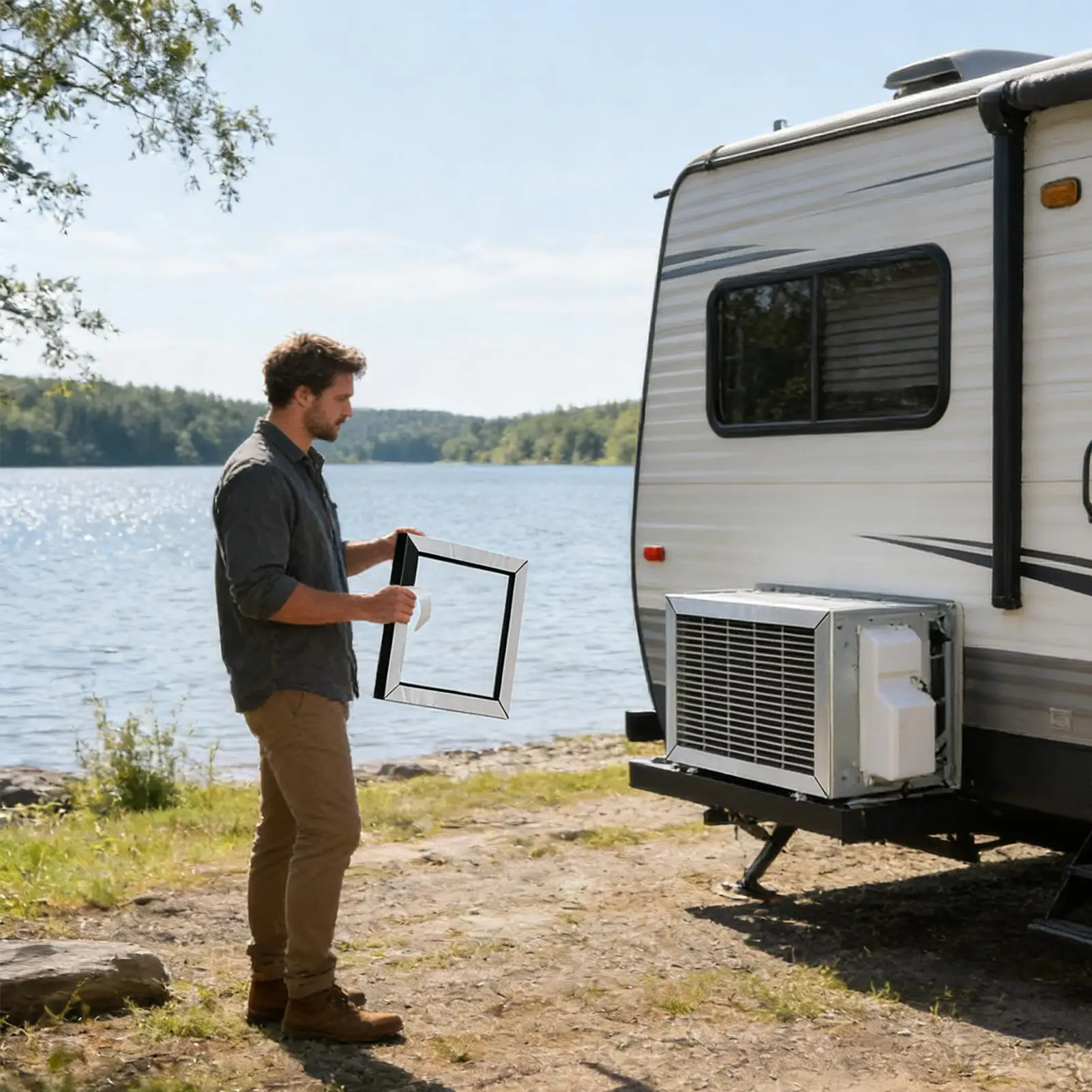 

RV Roof Air Conditioner Gasket Leak-Proof Repair Replacement RV Roof AC Repair Kit For Trailer Camping Car Outdoor Road Trip