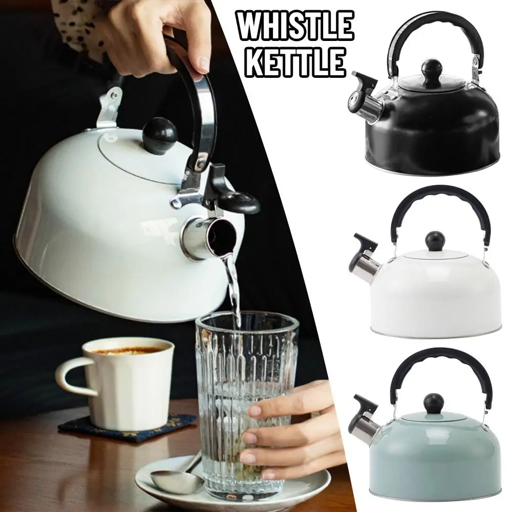 3L Whistle Kettle Electroplated Bronze Handle Whistle Coffee Tea Kettle Universal Gas Induction Cooker Kitchen Water Kettle