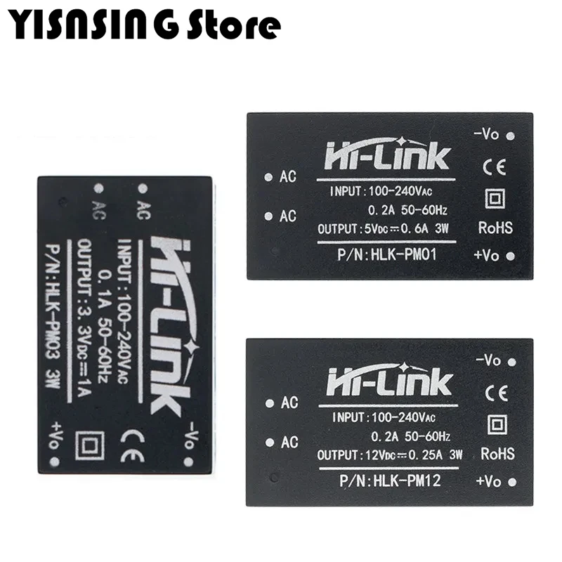 HLK-PM01 HLK-PM03 HLK-PM12 AC-DC 220V to 5V/3.3V/12V mini power supply module,intelligent household switch