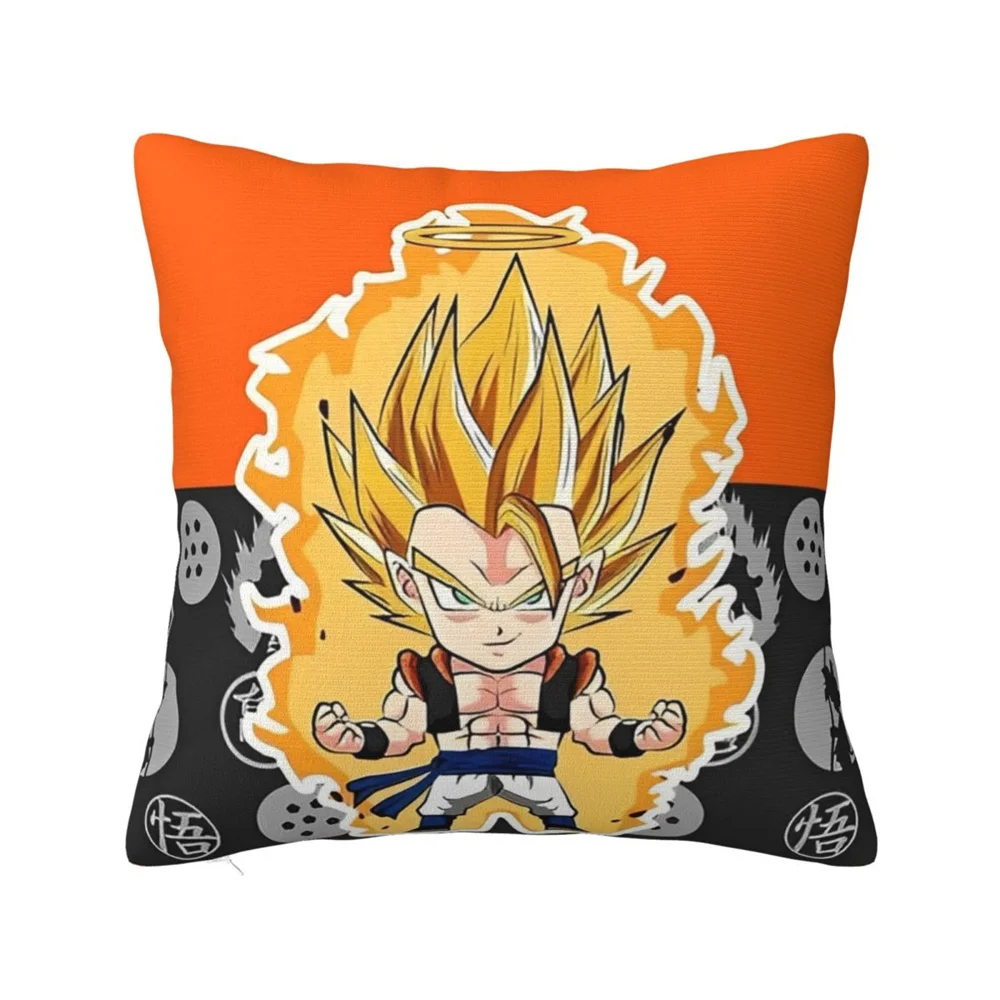 Dragon Ball Super Saiyan Goku Kissenbezug - Anime-Fan-Favorit Dekokissenhülle für Schlafzimmer & Wohnzimmer Dekoration