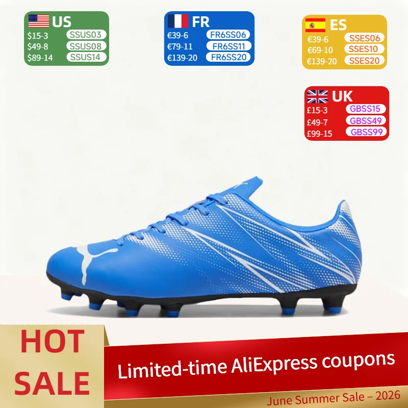 

PUMA Attacanto FG/AG: Stylish, Versatile, Comfortable, Lightweight, Low-Cut, Breathable Soccer Cleats for Men – Blue 107477-09
