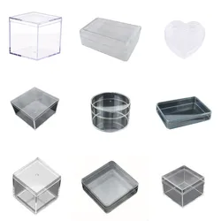 Transparent Acrylic Boxes With Cover Plastic Organizer Small Gift Square Packing Box Food Candy Storage Container For Home