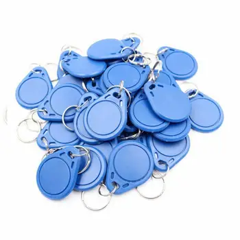 13.56MHz RFID kart Keyfob anahtar Fob erişim kontrolü akıllı kart renkli kimlik anahtarlık Video interkom sistemleri için