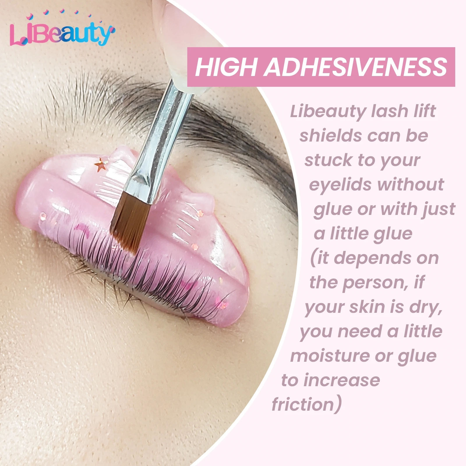 Libeauty 7 Paar wiederverwendbare Silikon-Wimperndauerwelle, klebrige Wimpernlift-Pads, 3D-Wimpernverlängerung, Lockenwickler, Zubehör, Make-up-Tools