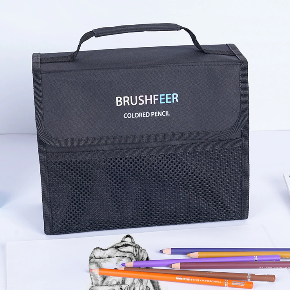 High-Quality 200-Hole Handheld Pencil Case Colorful Sketching Pencils Stationery Storage Bag for Artists And Students