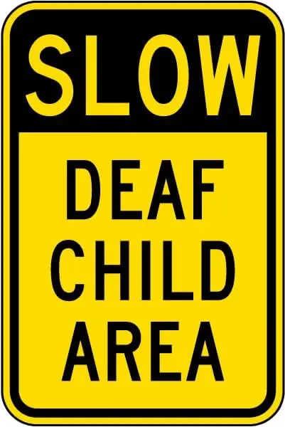 Vintage Metal Sign Slow Deaf Child Area Metal Tin Sign Aluminum Sign For Home Coffee Bar Wall Decor