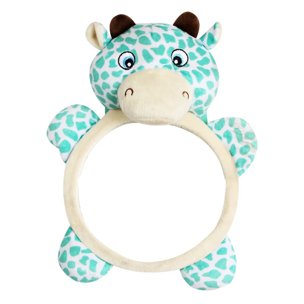 กระจกมองหลังสำหรับเด็กในรถยนต์ อุปกรณ์ตกแต่งรถยนต์อเนกประสงค์ ขับขี่ปลอดภัย มองเห็นได้ง่าย สีเขียว กระจกมองเด็กในรถน่ารัก