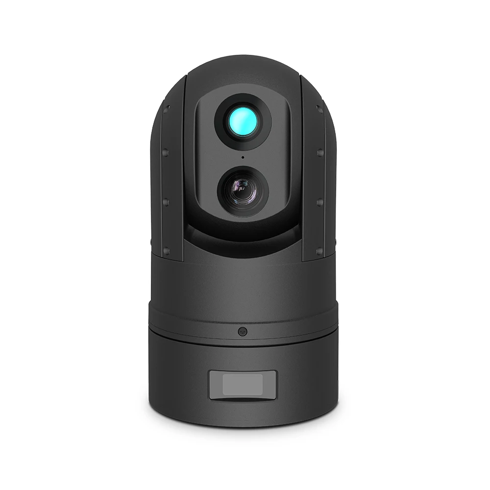 Small thermal imaging and visible light PTZ network  s with night vision, water resistance, and two-way audio