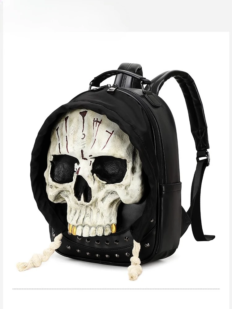 2025 New Japanese Original Dark Punk Black Backpack Y2K Subculture Sweet Cool Girl Large Capacity School Bag for Women