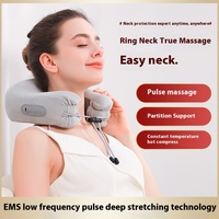 Household neck electric shock massage pillow with adjustable heating gear and neck pain relief electric pillow