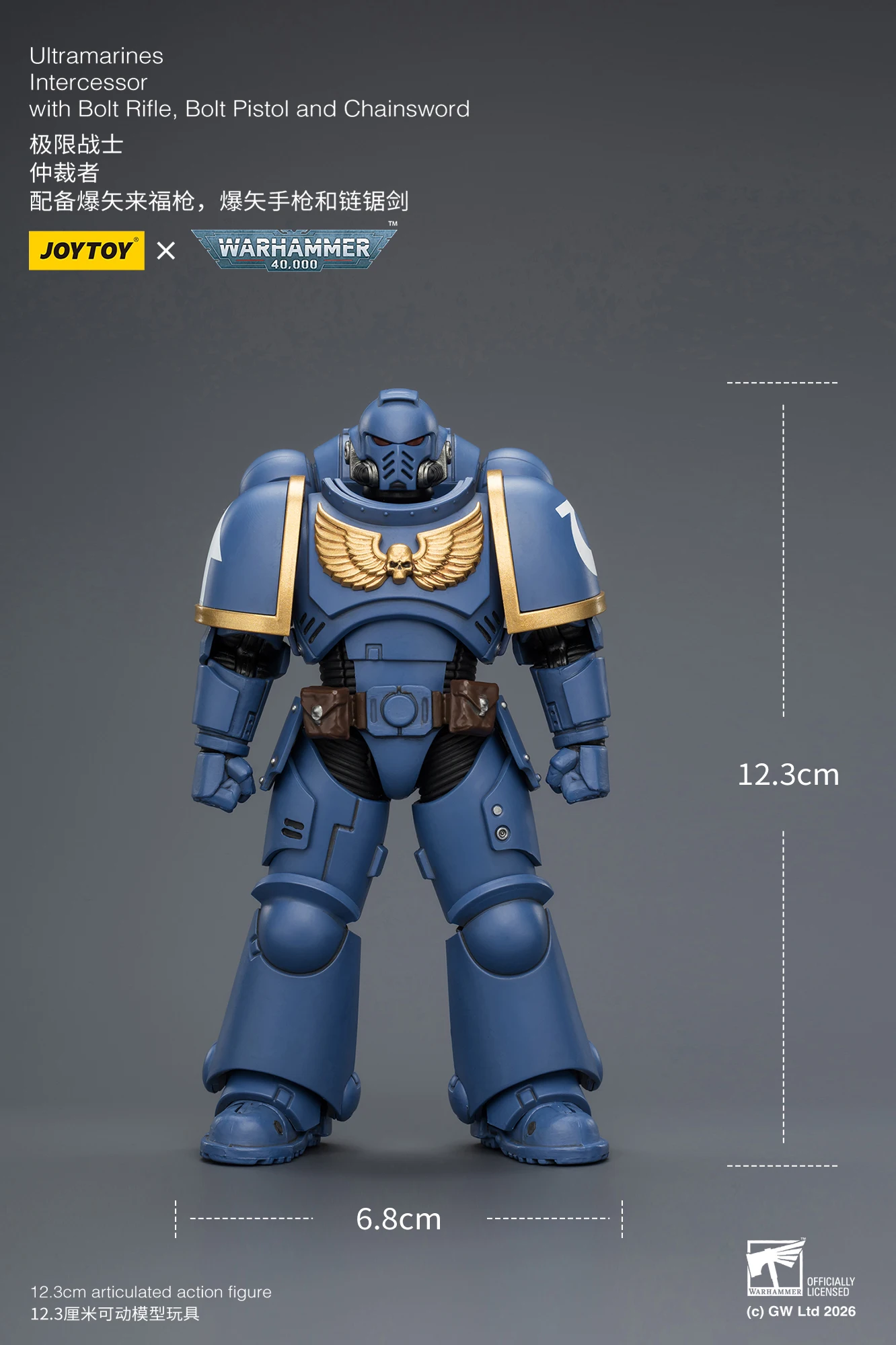 [AUF LAGER] JOYTOY Warhammer 40K 1/18 Actionfigur Intercessor mit Bolzenschrotflinte, Bolzenpistole und Kettenschwert 10 Stück Anime-Modell – Detail 4