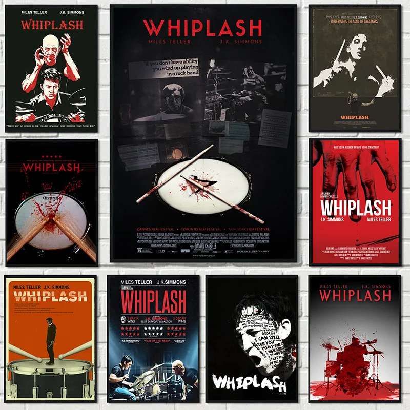 Classic Movie Whiplash Drummer Music Film Poster Music Jazz Canvas Painting Wall Art Pictures Home Decor For Bedroom Gift