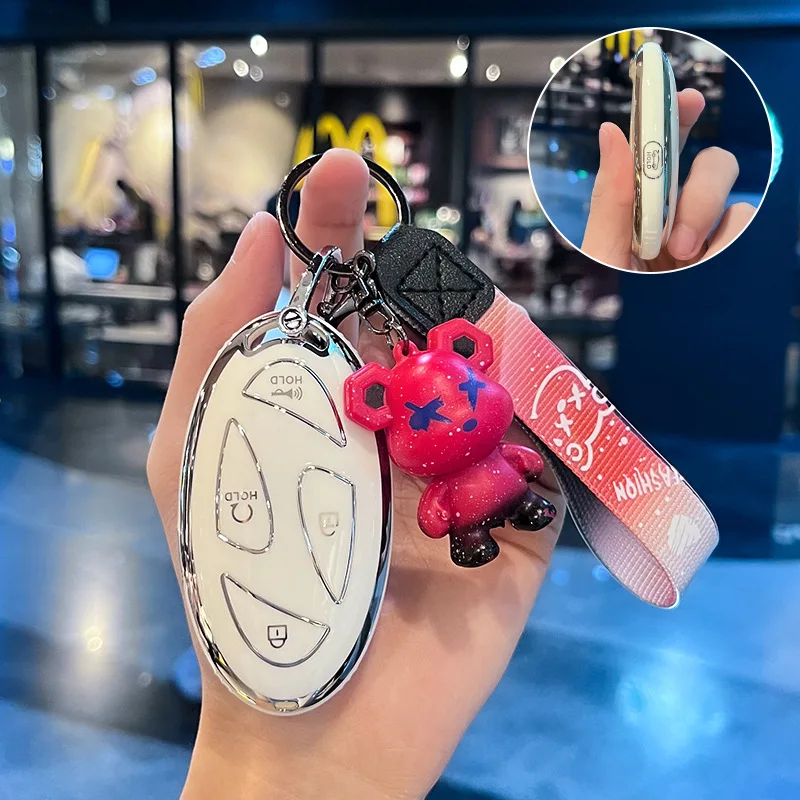Dla Korea Hyundai Loniq6 Smart Five-key New Car Key Bag Protective Case Hyundai Smart Five-key Set Christmas Gift Auto Supplies