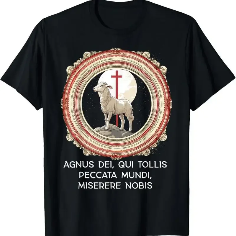 New Limited Agnus Dei Sanctus Traditional Latin Mass Catholic T Shirt