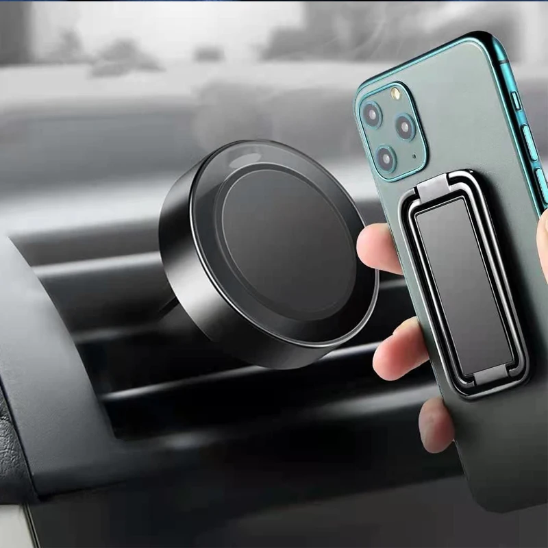Luksusowy uchwyt na telefon komórkowy Metalowy stojak na telefon komórkowy Square 360 °   Składany uchwyt ze stopu na tablet z pierścieniem na palec do Samsunga iPhone 14 15 — zdjęcie 5