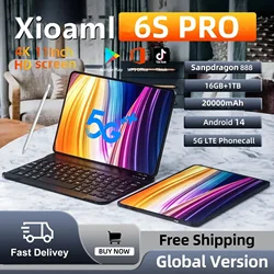 2024 Original Pad 6S Pro Global Version HD 4K Android 13.0 Snapdragon 888 11inch 16GB+512GB 10000mAh Tablet PC 5G Dual SIM WIFI