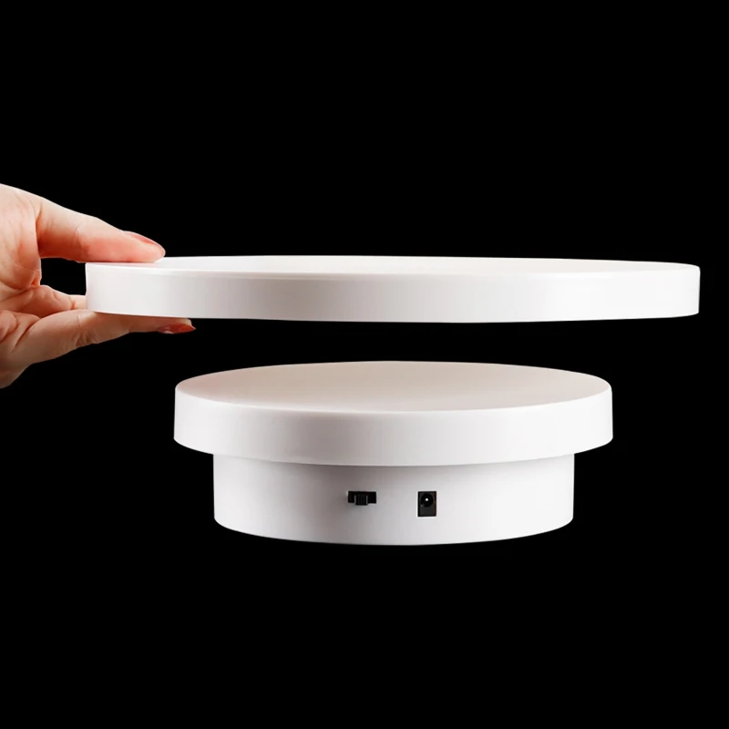 Imagem -03 - Turntable Elétrico 360 ° Rotação Display Stand Fotografia Turntable Carregamento Usb Jóias Sapatos Tiro Adereços em 1
