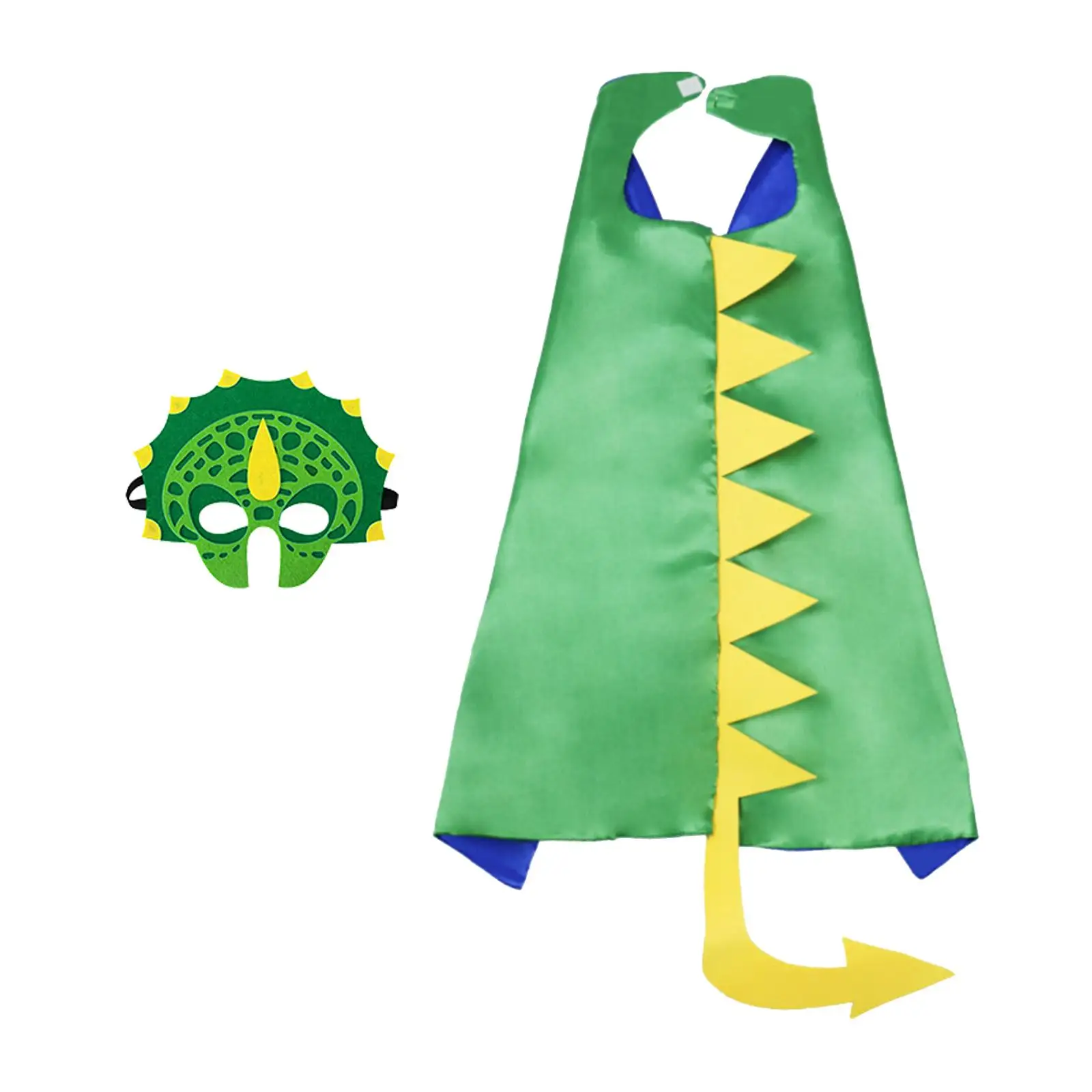 Halloween Dinosaur Cape Costume for Boys Girls Soft Polyester Cloak Mask Dress Up Fancy Party Wear