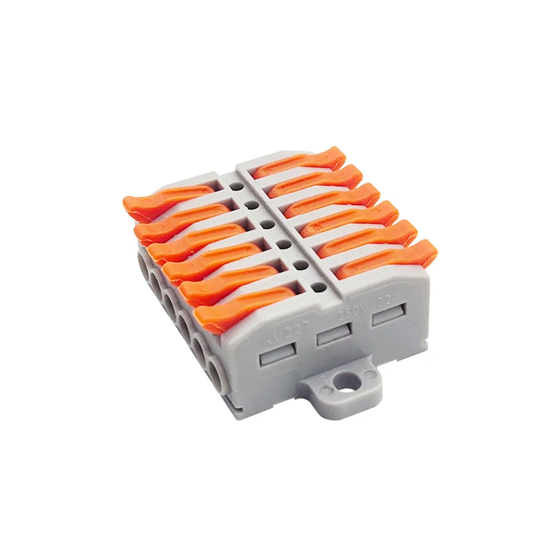 Universal Cable wire Connectors KV226-6P TYPE Fast Home Compact wire Connection push in Wiring Terminal Block