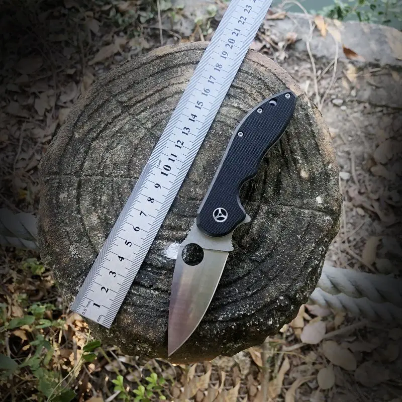 

New D2 Steel Spider Folding G10 Self-Defense Portable Outdoor Camping Portable Self-Defense Folding Knife EDC Fruit Knife