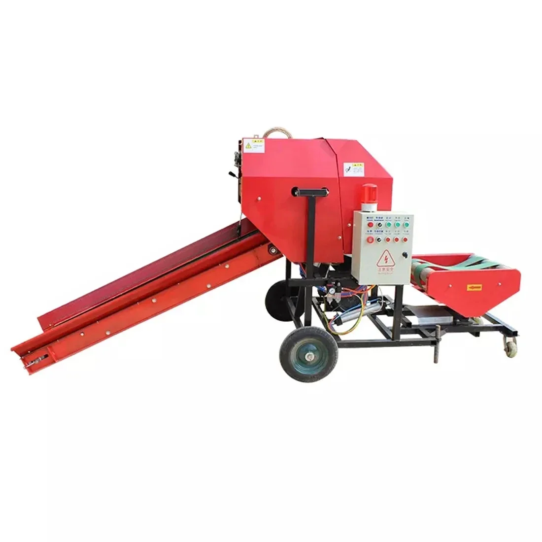 2025-Baling Wrapping Machine Silage Corn Stalk Wheat Straw Pulverizer Automatic Baler Household
