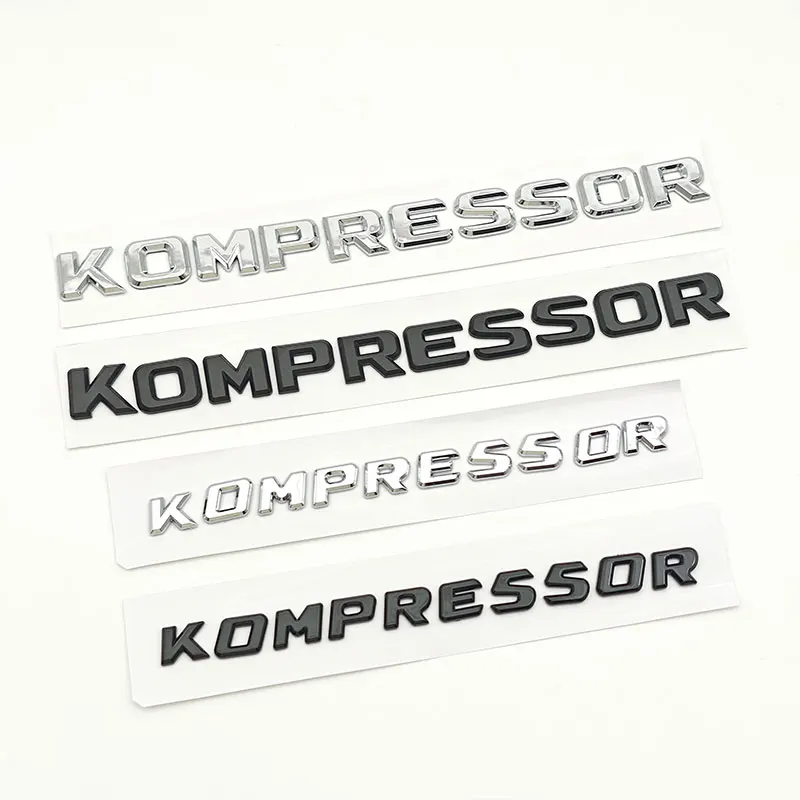 3D ABS cromo negro emblema coche insignia para maletero pegatina para Kompressor C200 C260 C300 E2060 E300 accesorios para automóviles