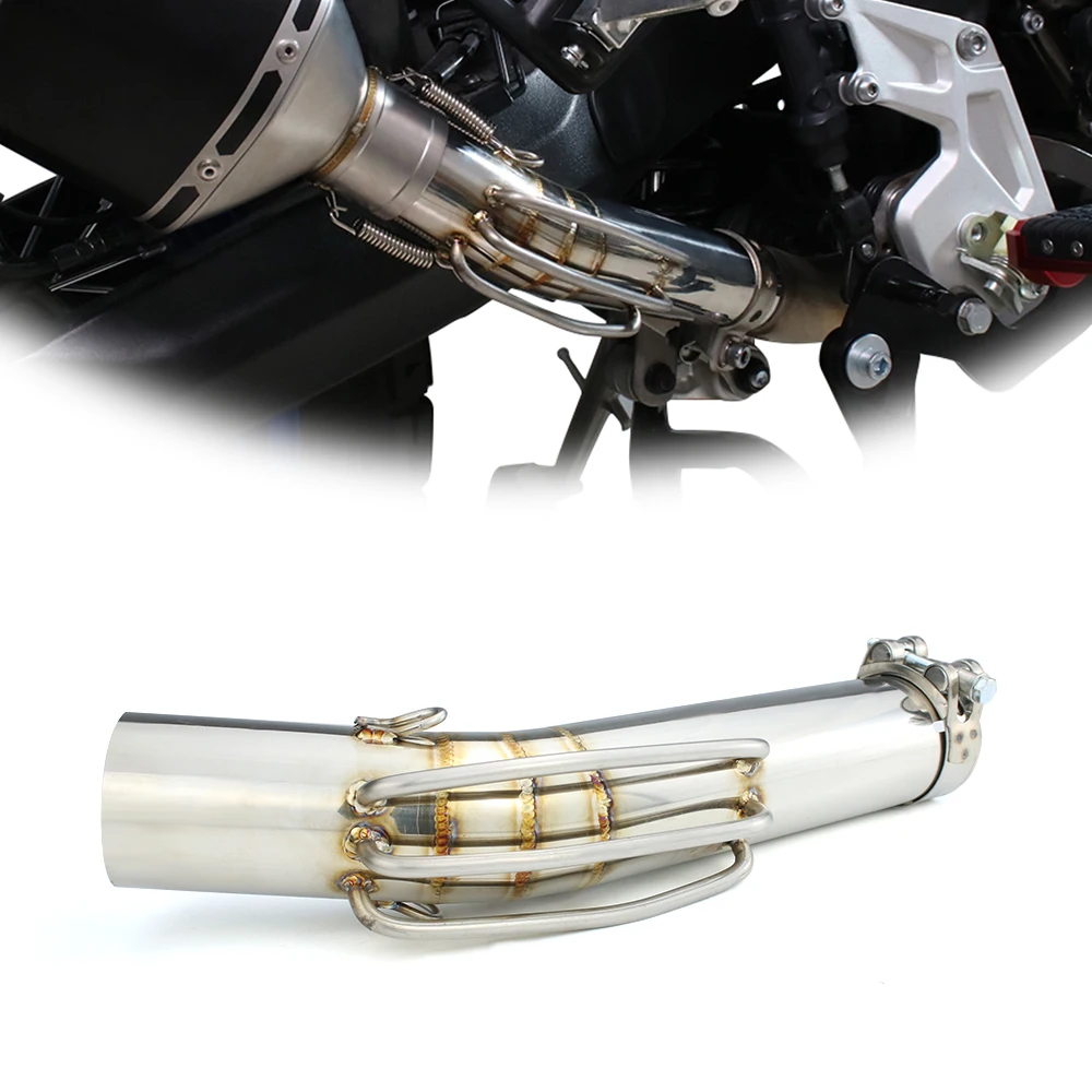 

Motorcycle Exhaust Middle Link Pipe Fit For Yamaha Tenere 700 XTZ690 2019-2024 tenere700 Exhaust Muffler Mid Link Pipe Slip-on