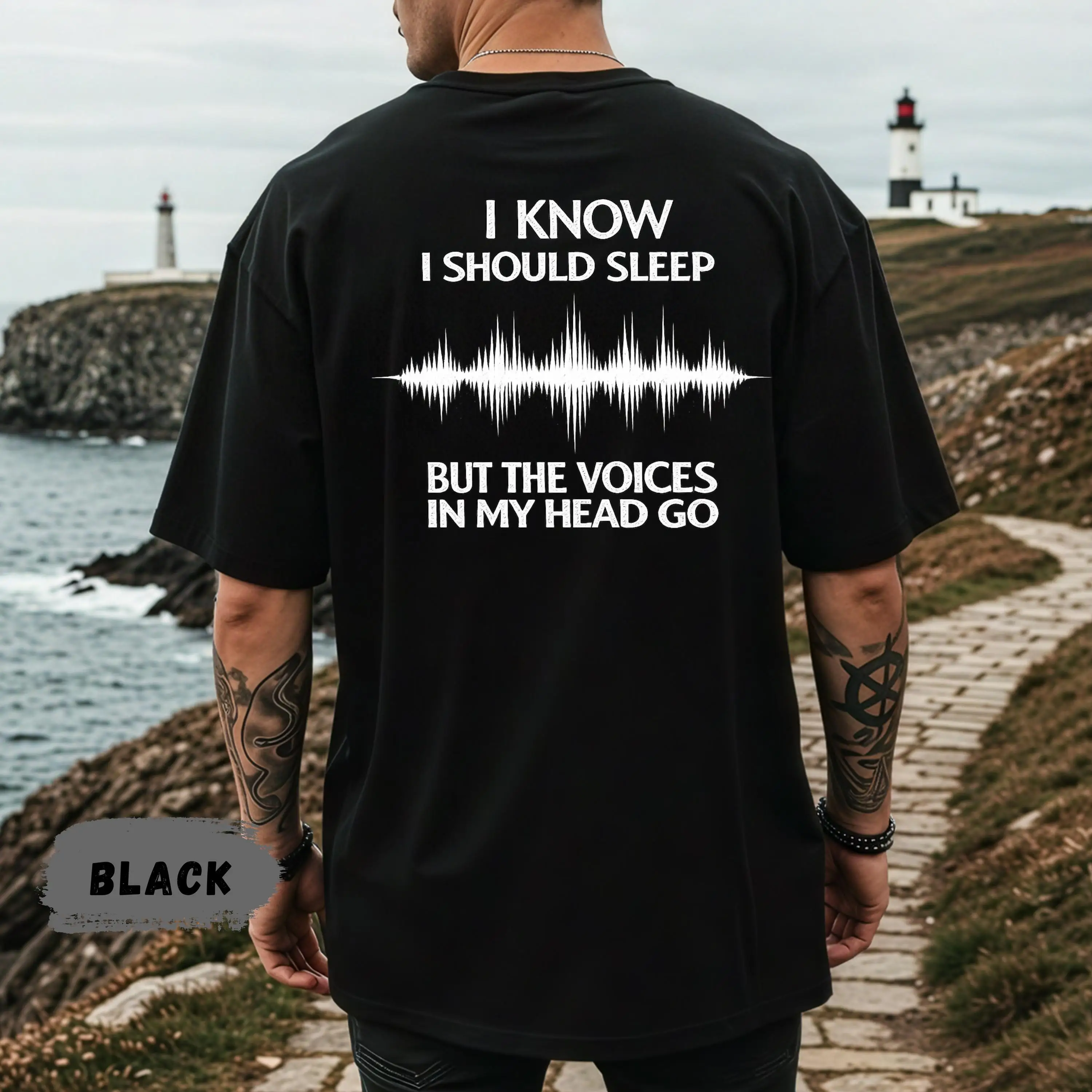 I Know I Should Sleep Shirt Funny Insomnia Tee Sarcastic Graphic T-Shirt Voices in My Head, Dark Humor Unisex Fashion Trend