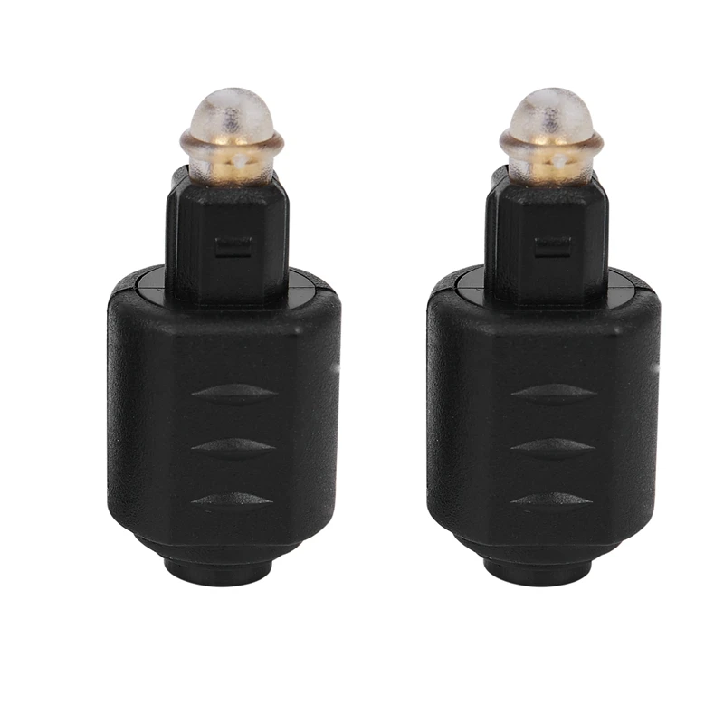 2 Packs Optical 3.5Mm Female Mini Jack Plug To Digital Toslink M Audio Adapter