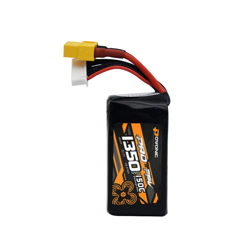 RC FPV 비행기 쿼드콥터 헬리콥터 드론 부품용 리포 배터리, 22.2V 배터리, 1350mAh 150C, 6S 22.2V, 4 개