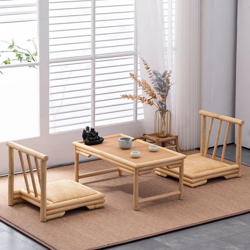 Japanese bay window small coffee table, simple Zen low table, balcony household small table